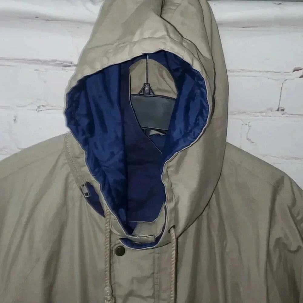 London Fog All Weather Khaki Lined Field Winter Coat Men's Size 44 Regular - Picture 2 of 13